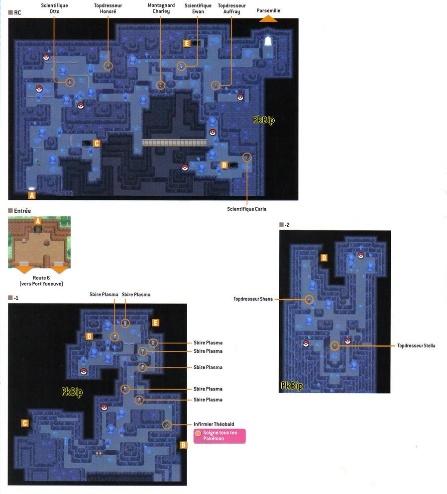 Pokémon Noir et Blanc > Guide des Lieux > Grotte Électrolithe